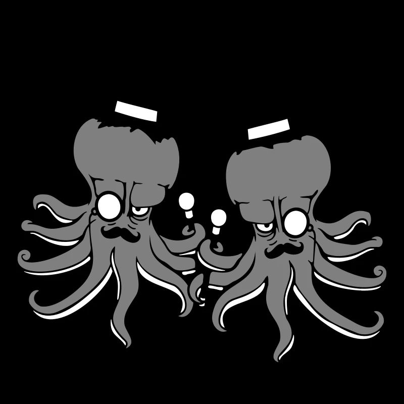 2 Kraken Mr. Sir Hut Monokel Brille reiche Freunde