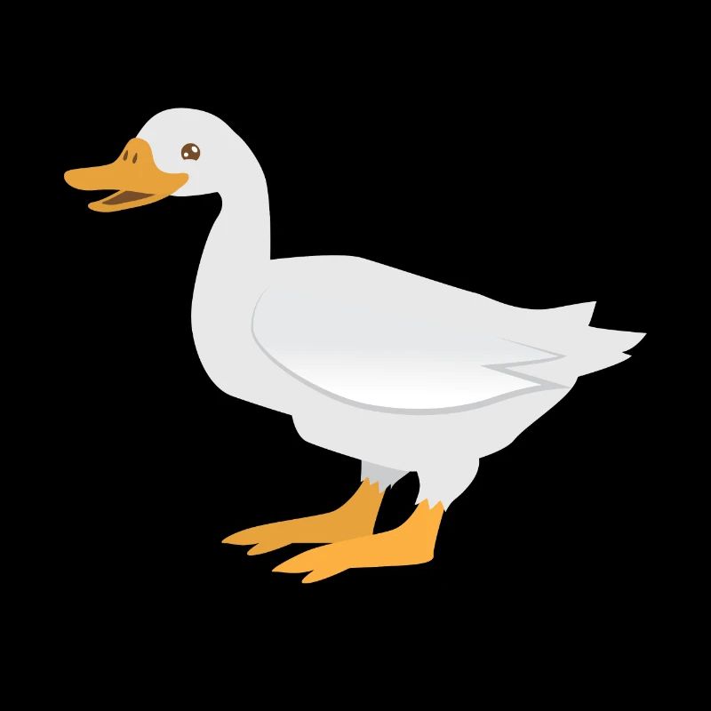 Standing white duck