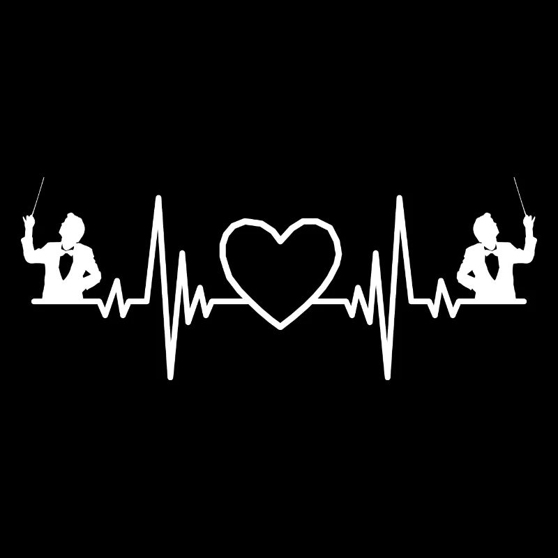 Dirigenten EKG Musik Herzschlag Dirigent Musiker