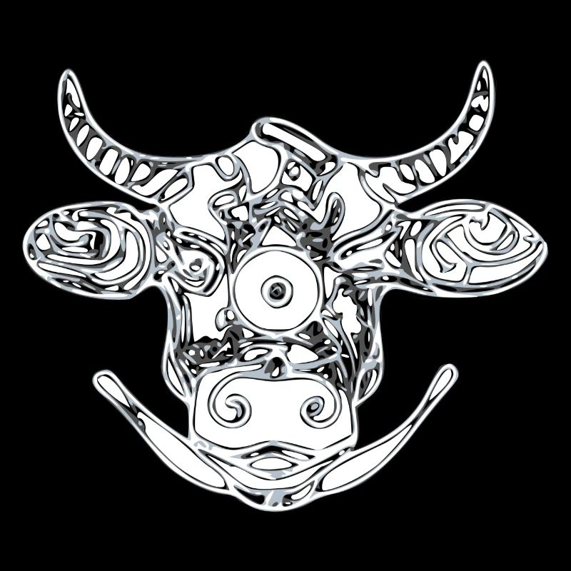 Zentangle cow's head