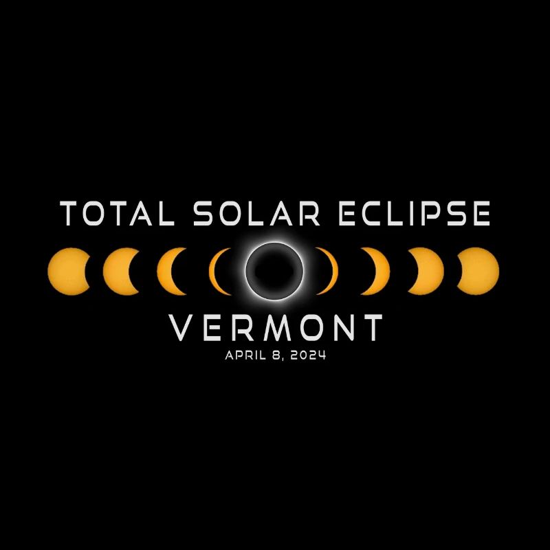 Vermont Solar Eclipse 2024 avril 8 Souvenir