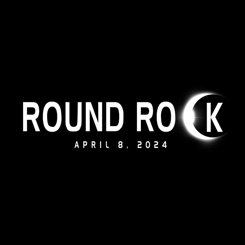 Round Rock Texas Eclipse Souvenir 8 avril 2024
