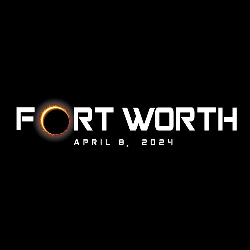 Fort Worth Texas 2024 Eclipse Souvenir 8 avril