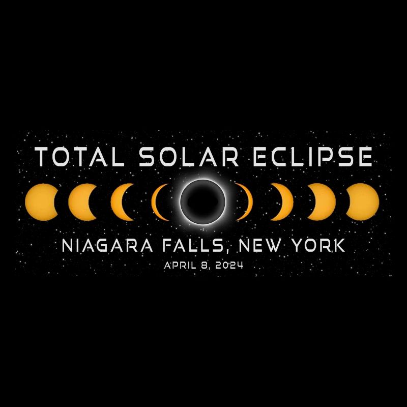 Niagara Falls New York Eclipse de Soleil 2024 8 avril