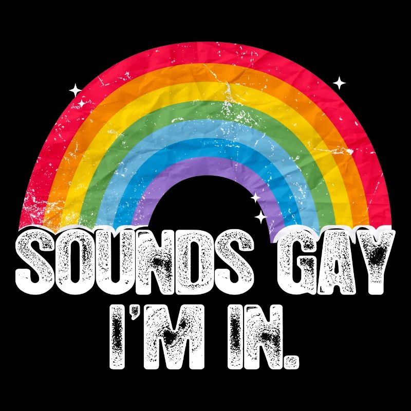 Sounds Gay Im in With Rainbow Flag for Pride Month