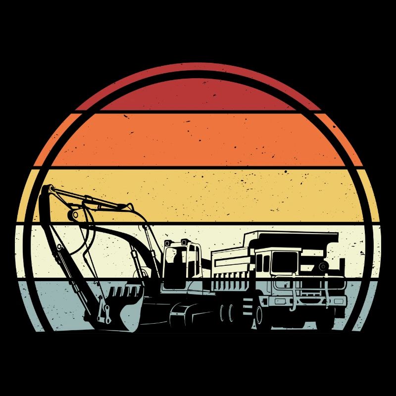 Excavator construction site