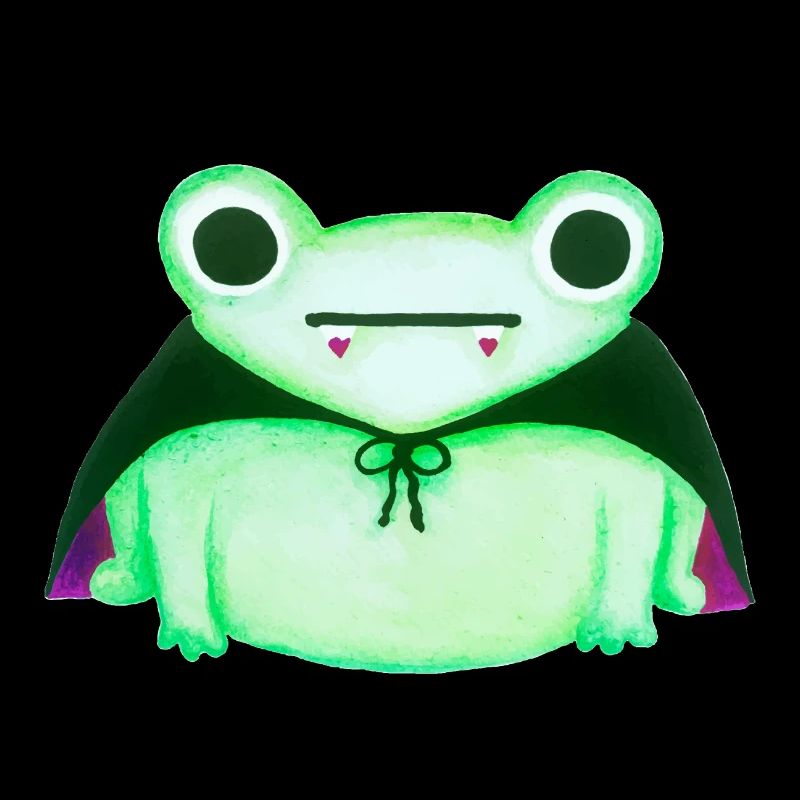 Mignon Halloween Vampire Grenouille Aquarelle