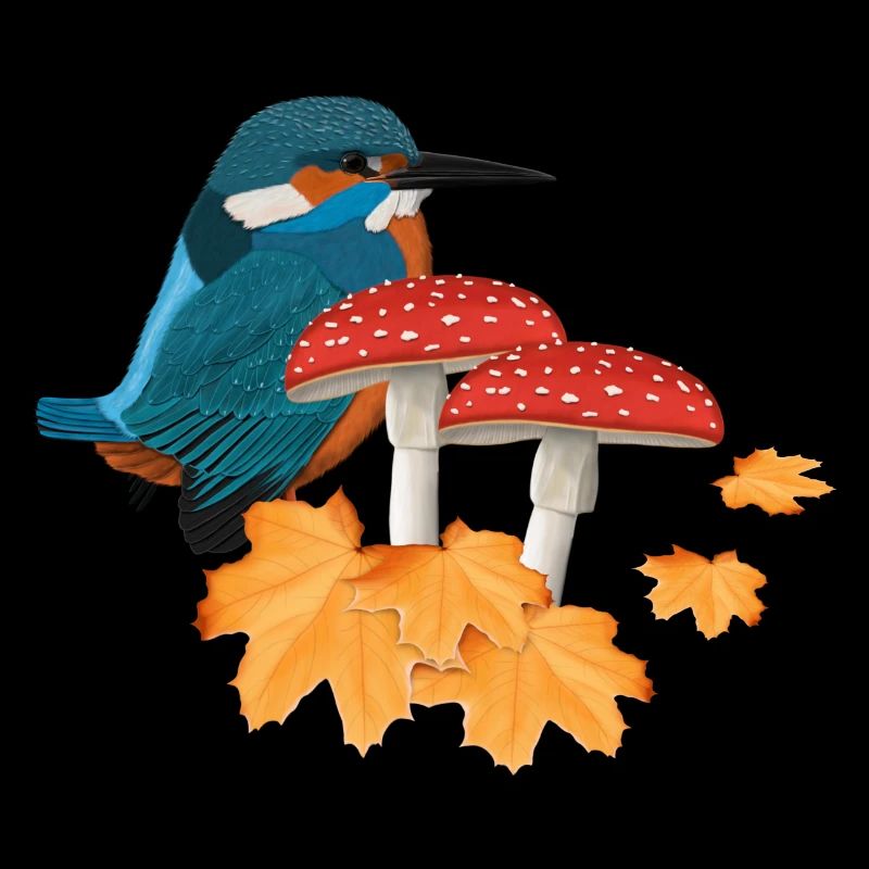 Eisvogel Herbst Vogel Vogelbeobachter Halloween