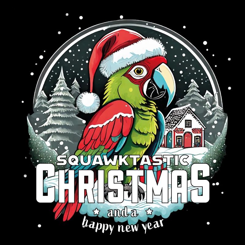 Weihnachtspapagei -squawktastic Christmas