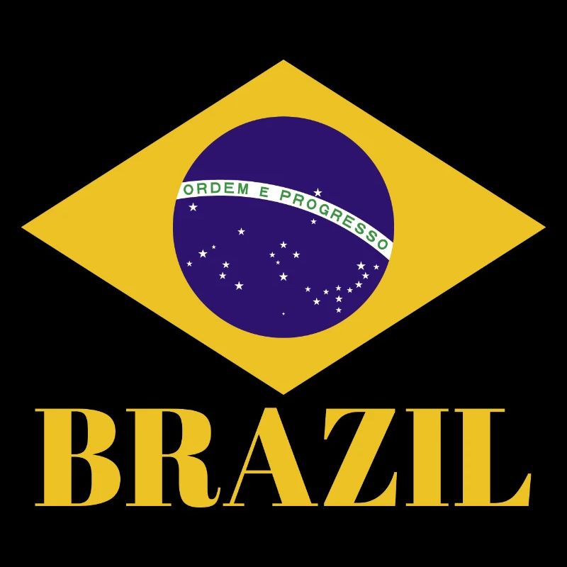 BRÉSIL BRASIL Drapeau Vintage C’est dans mon ADN Brésil