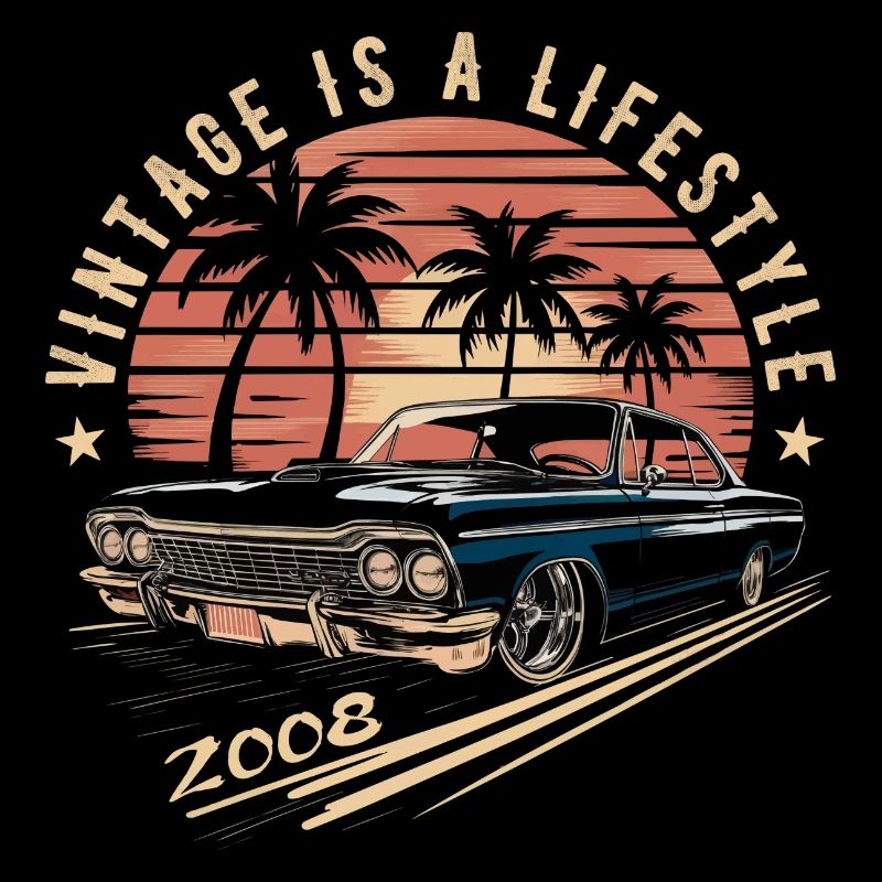 Vintage 2008 Retro Oldtimer Legendär seit 2008