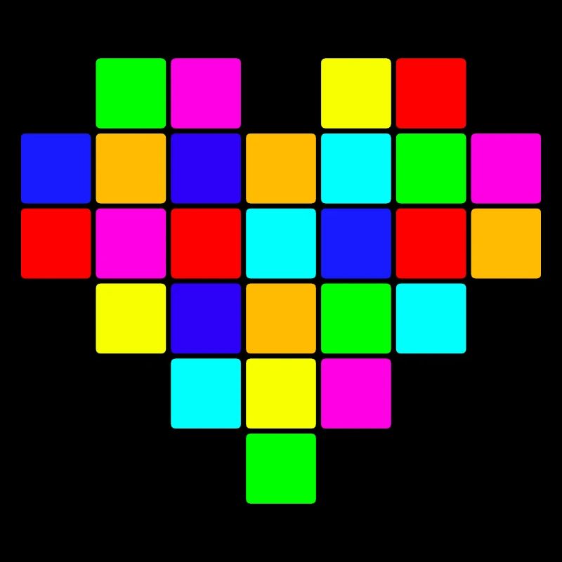 Buntes Herz Regenbogen