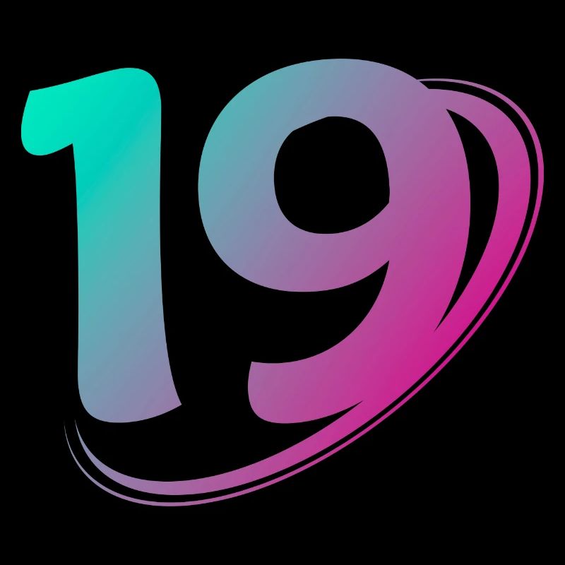 Numéro 19 multicolore