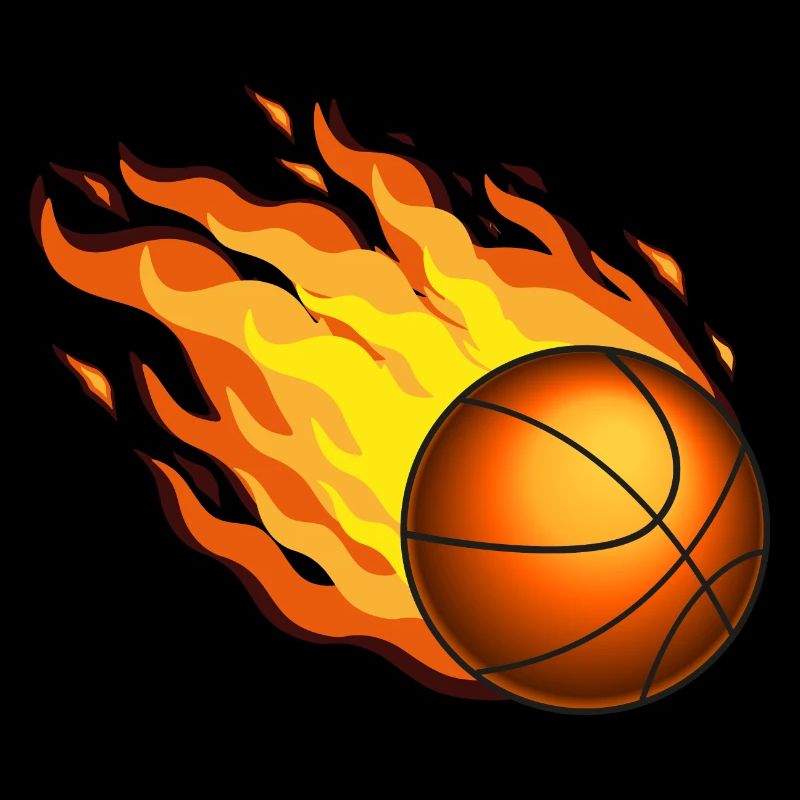 Brennender Basketball