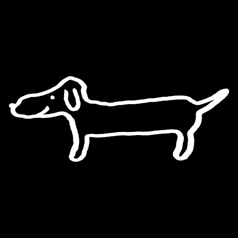 Dackel Skizze Hund Geschenkidee