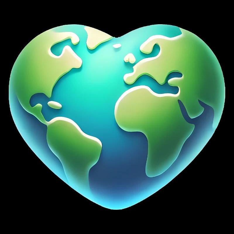 Éco-conception de la Terre en forme de cœur