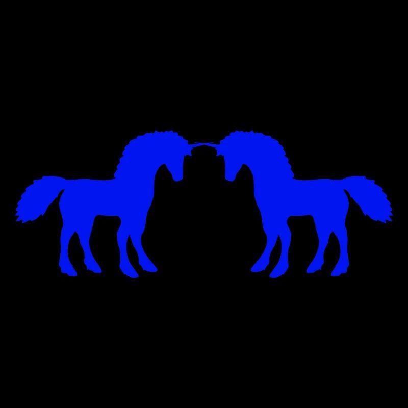 2 Einhörner Silhouette Kampf Duell Team Freunde