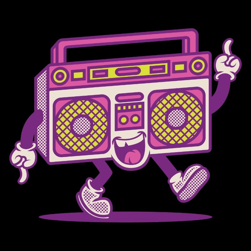 Style radio rétro mignon