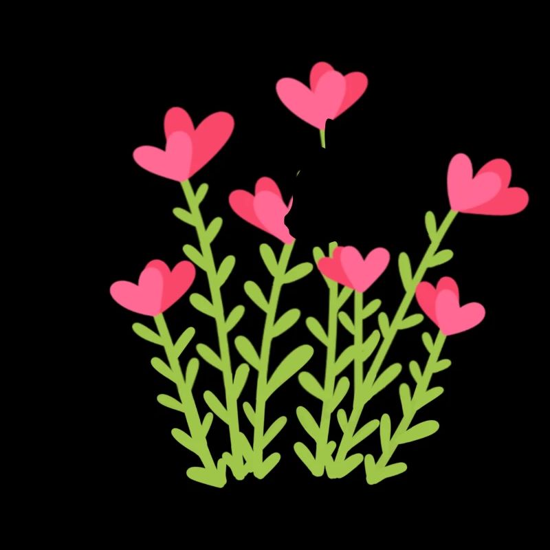 Frühlingsdesign - schwarze Katze im Blumenbeet