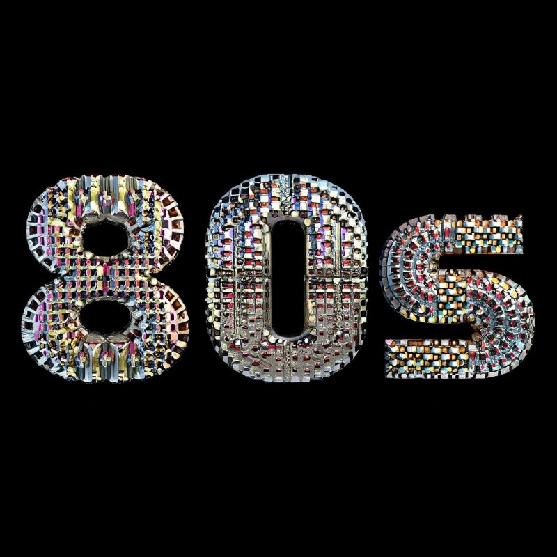 80s DISCO lettering disco ball look dancing motto