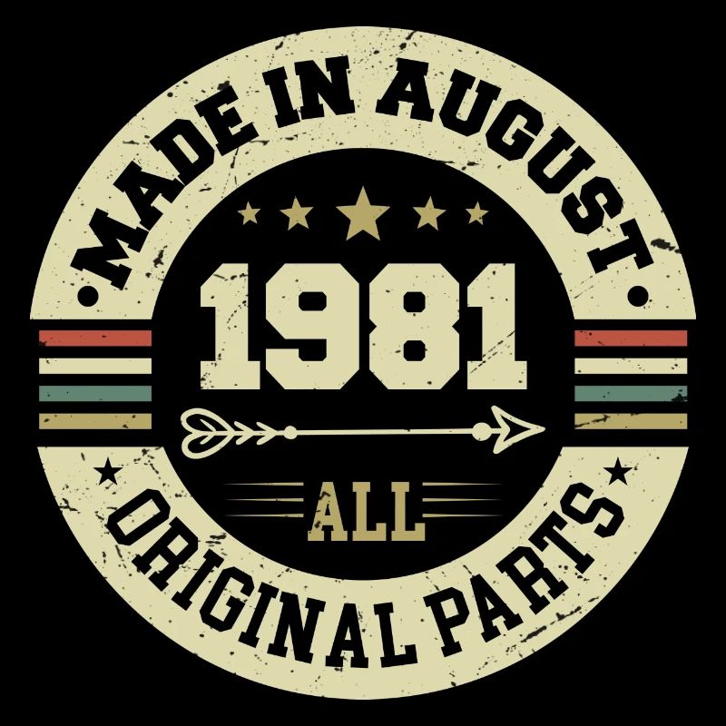 August 1981 Geburtstagsgeschenk August 1981 August