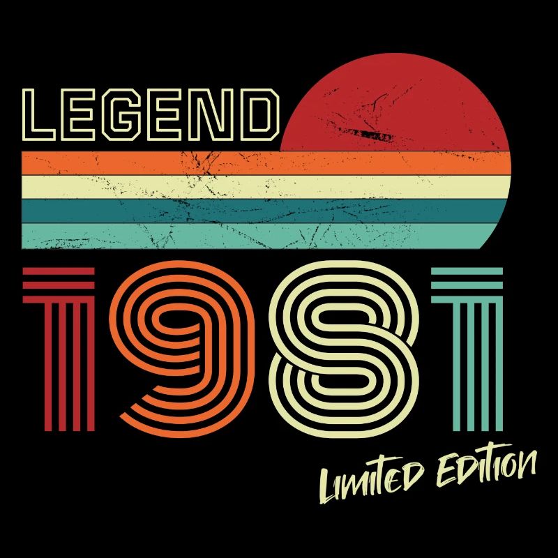 Legend 1981 Geburtstagsshirt Geschenk Jubiläum