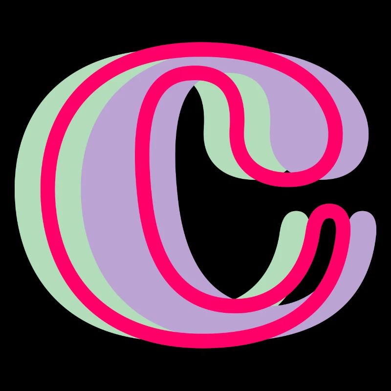 Letter c multicoloured - original gift idea
