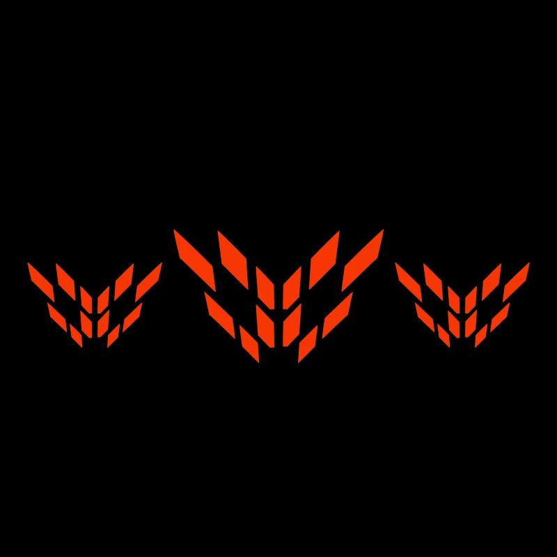 3 Renards Logo Abstrait Evil Eye Friends Équipe