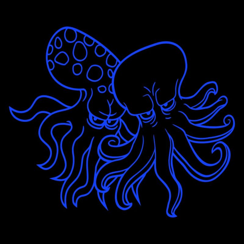 2 Nasty Octopus Octopus Squid Cephalopod Team