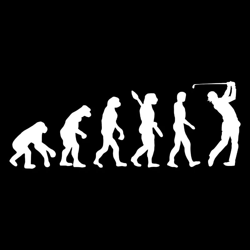 Golf Evolution Golfball Golfschläger Golfer Sport