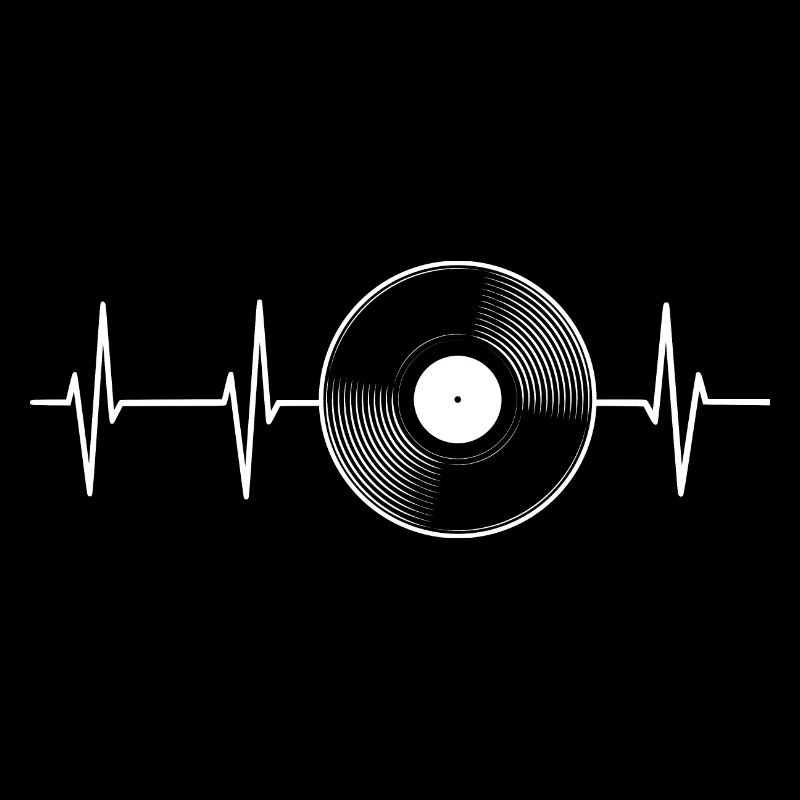 ECG à impulsion cardiaque en vinyle