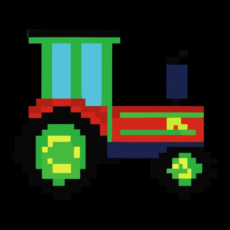 Traktor verpixelt Geschenkidee Pixel Traktor