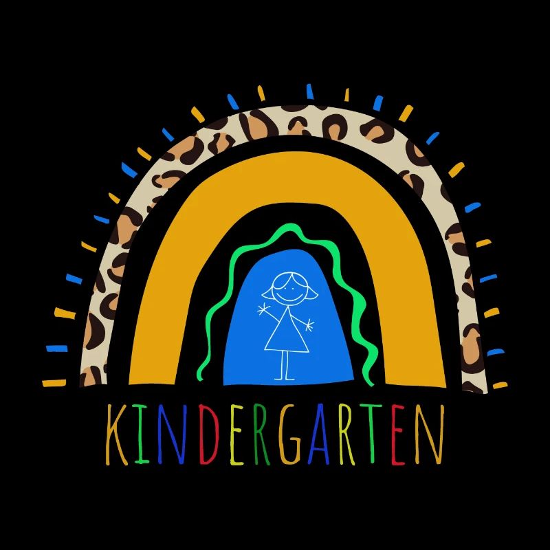 Kindergarten Leopard Regenbogen