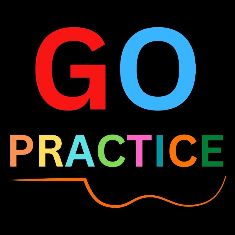 Practice Violin - Go Practice- Rainbow Text