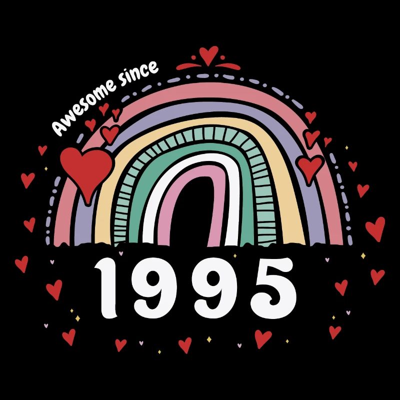 Cute Rainbow Awesome 1995 - 28th Birthday w/