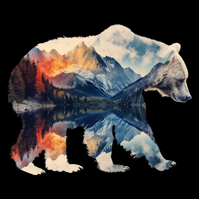 Double-exposure bear