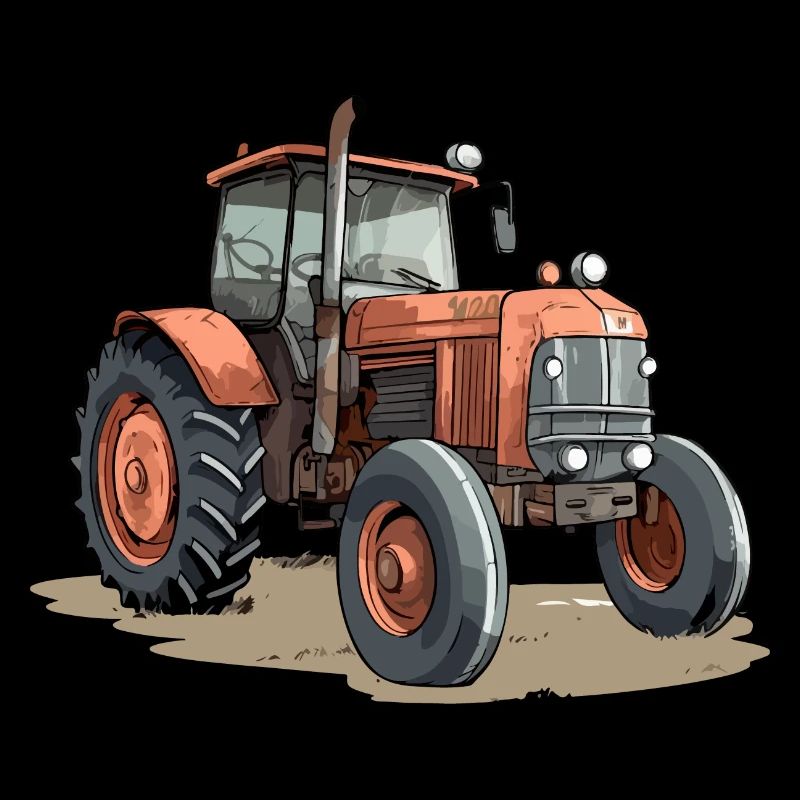 Orange Traktor