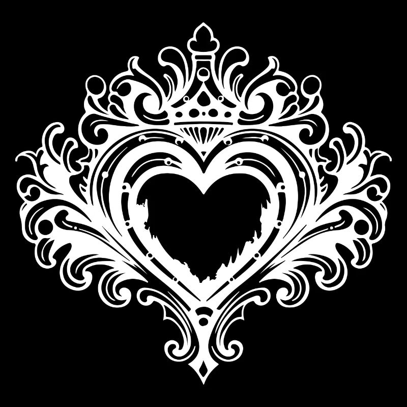Herz Symbol Krone Liebe