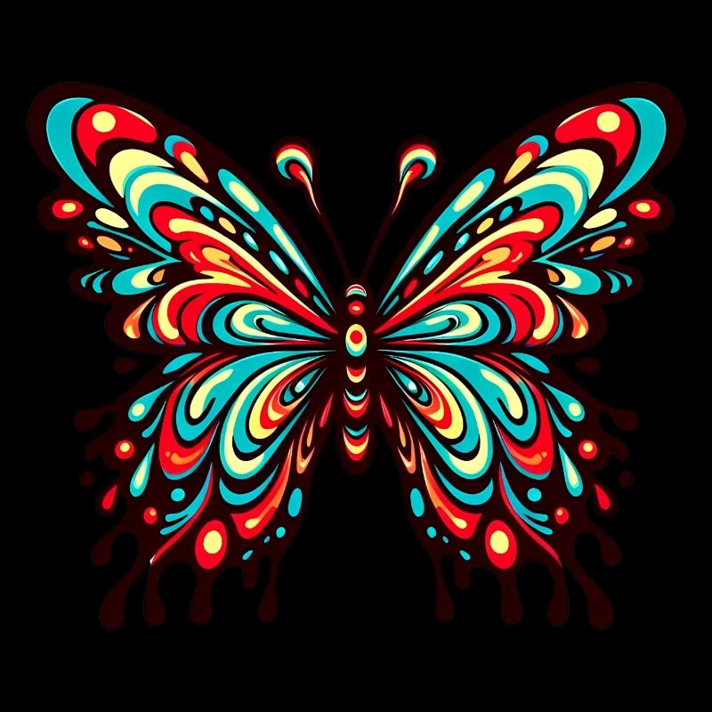 Vibrant Comic Butterfly
