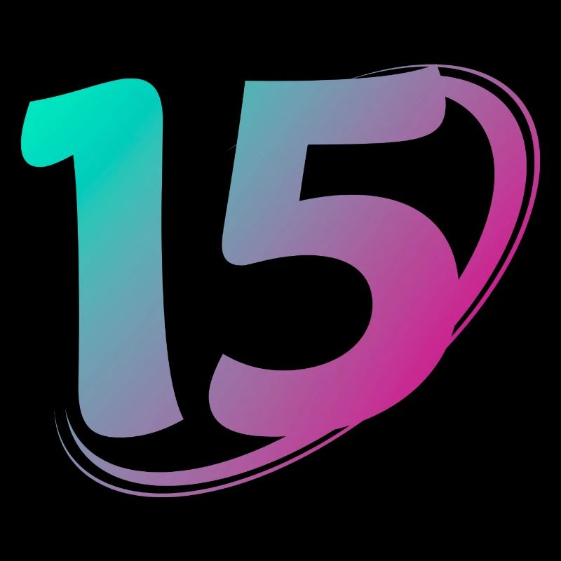 Numéro 15 multicolore