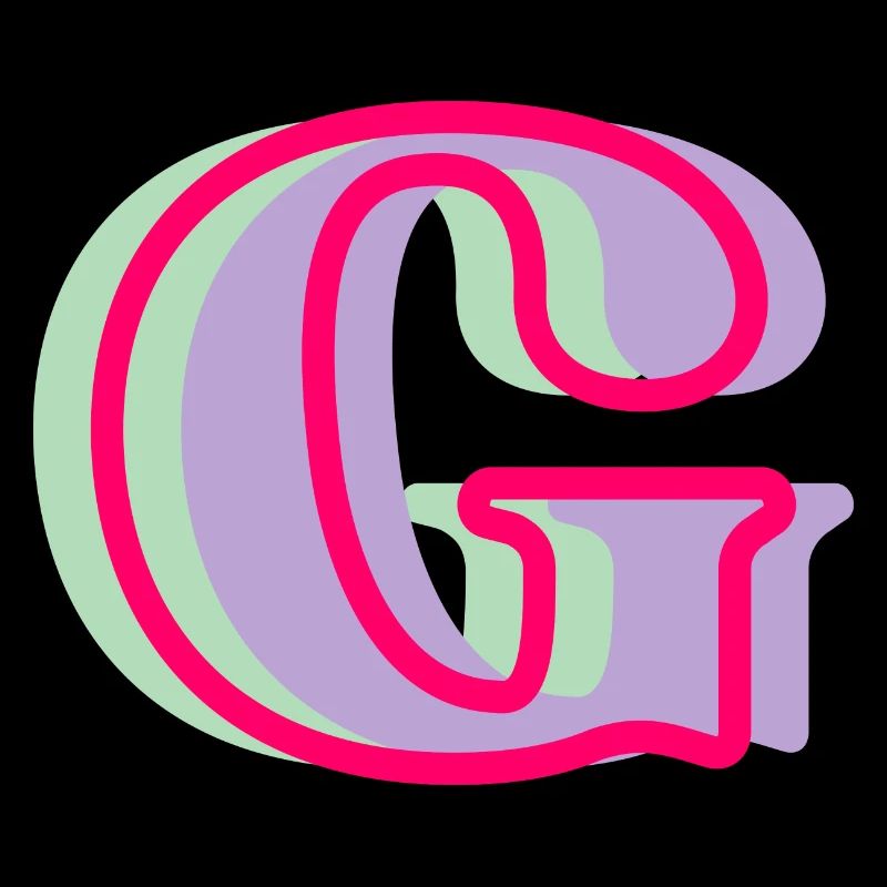 Mehrfarbiger Buchstabe g – originelle Geschenkidee