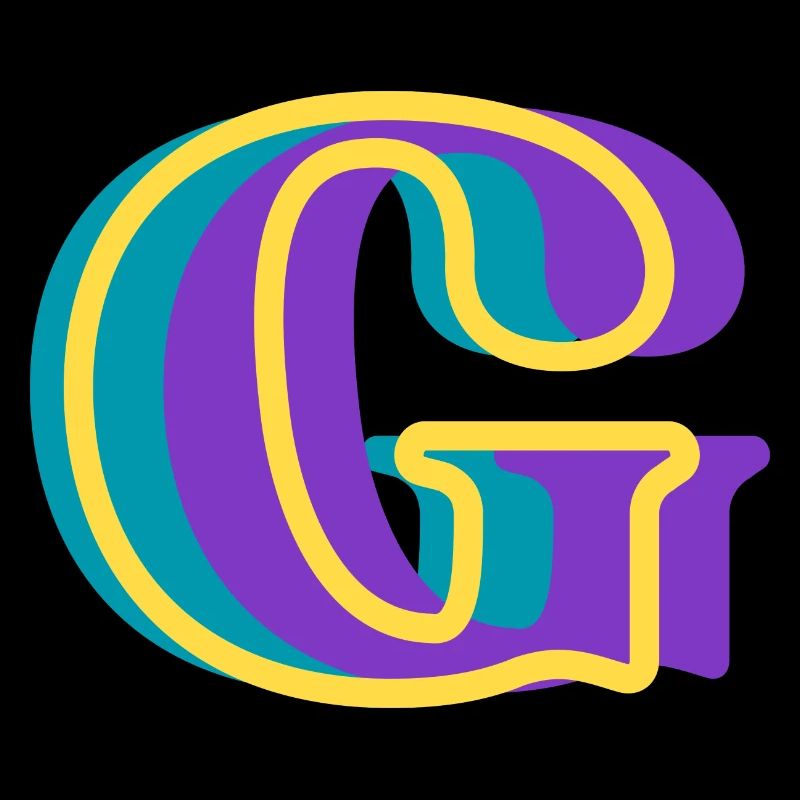 Multicolored letter g - original gift idea