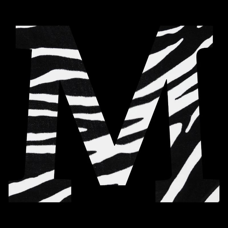 Letter m zebra