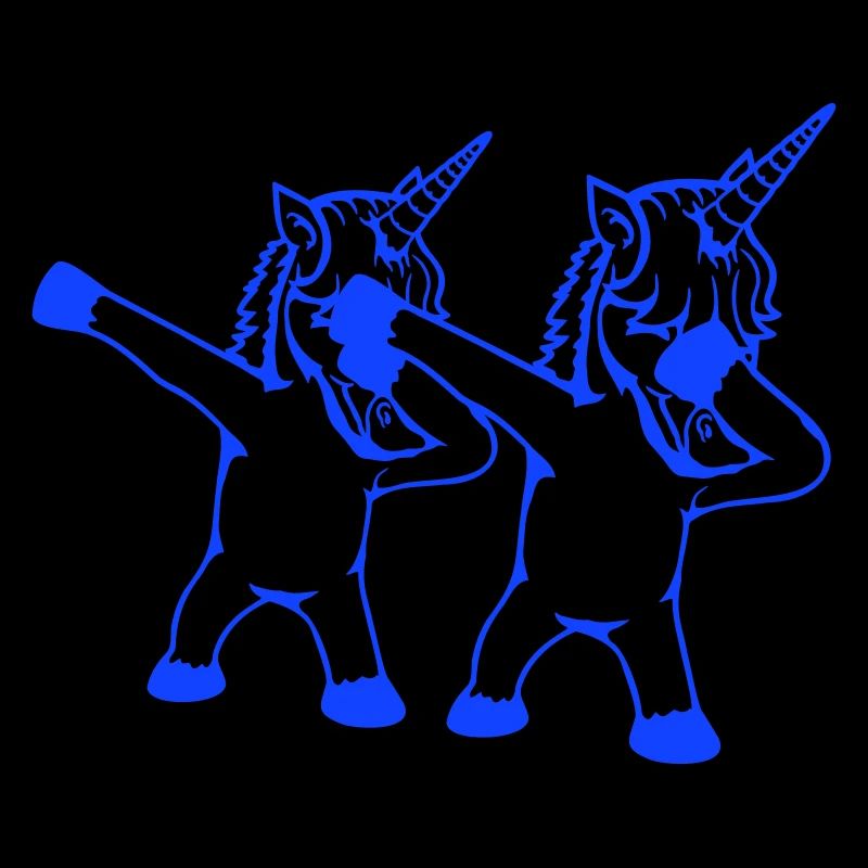 2 Einhörner Dabbing Dab Tanz Party Pose Geste Team