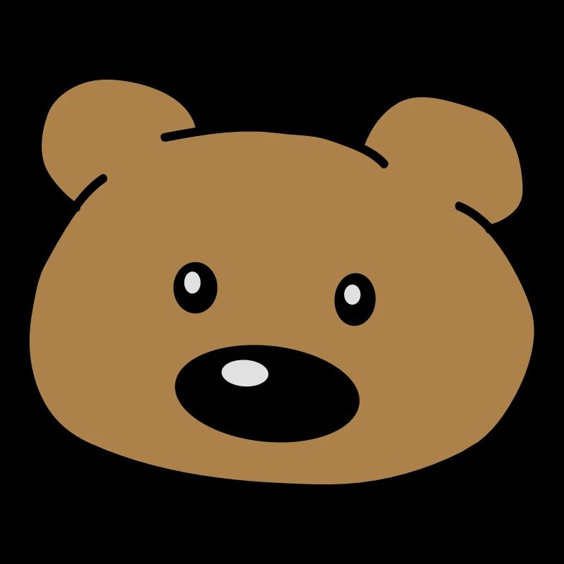 Cute Cute Cute Bear Face Brown Bear Head