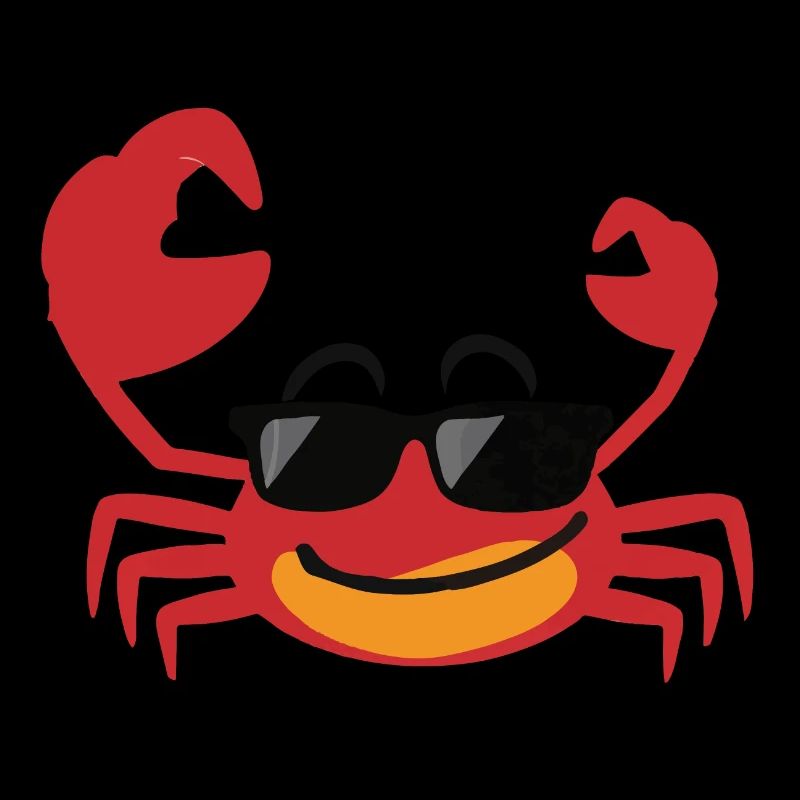 Crab crab with sunglasses
