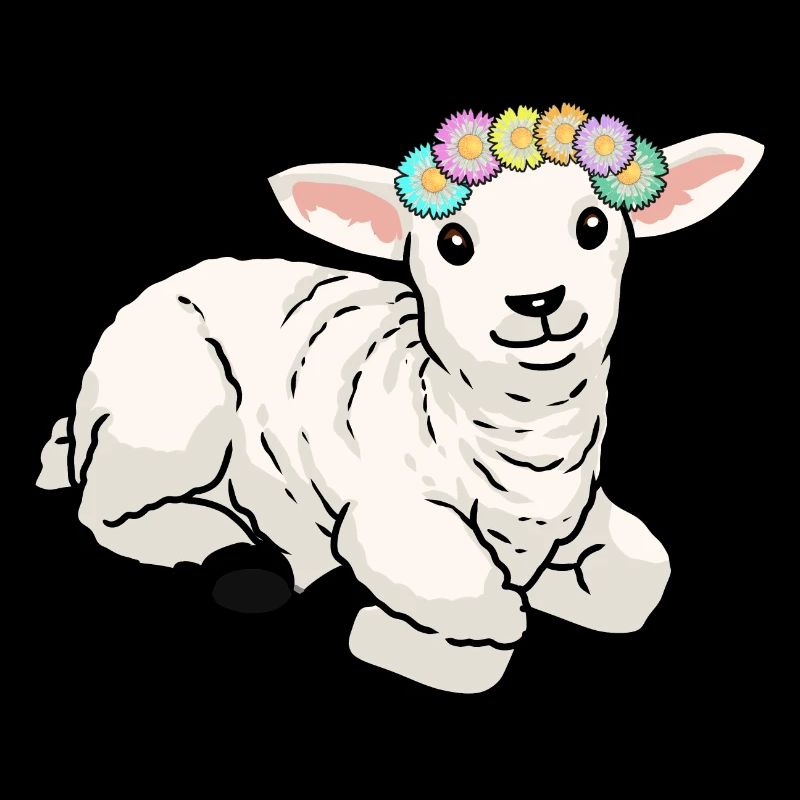Happy Easter Lamb Sheep Easter Greetings Children
