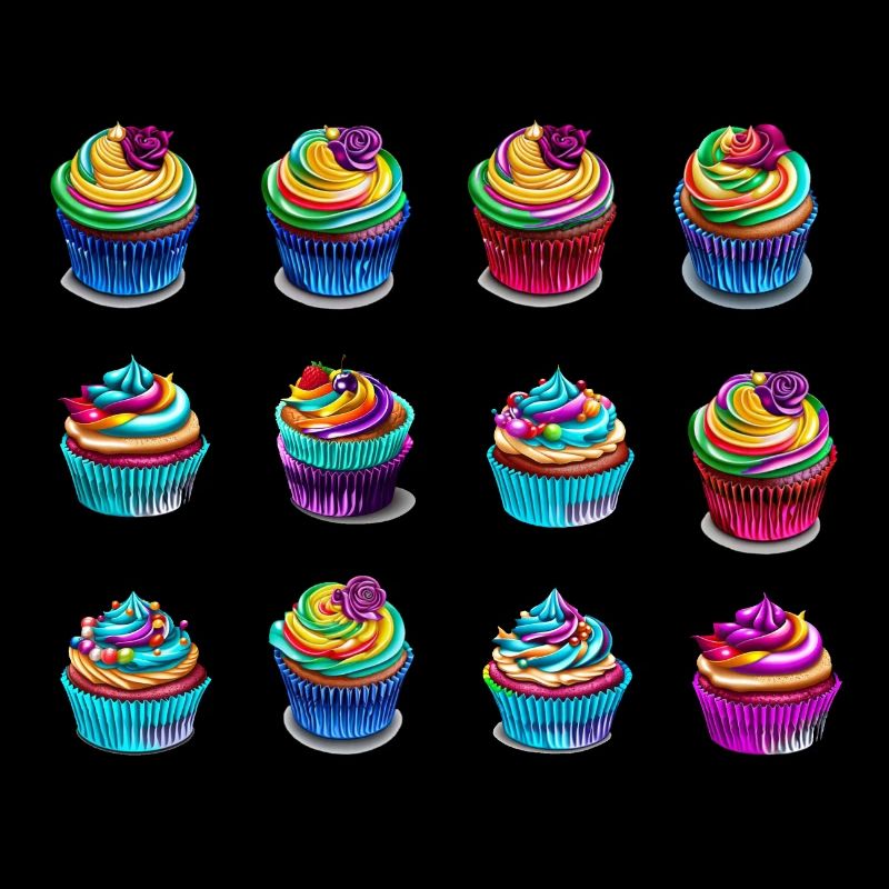 Bunte Muffins einfach lecker