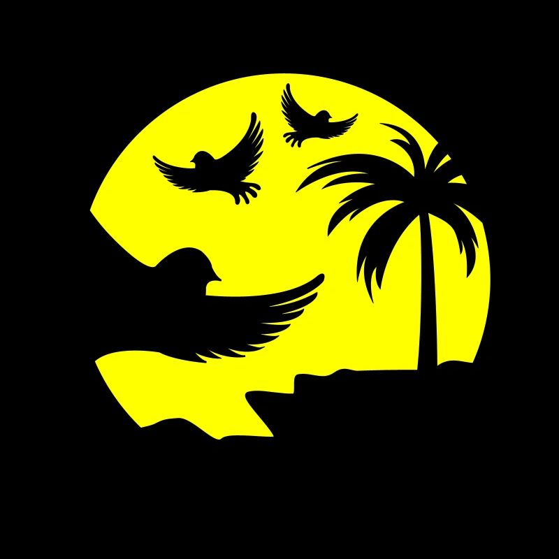 Birds Palmtree Design 2