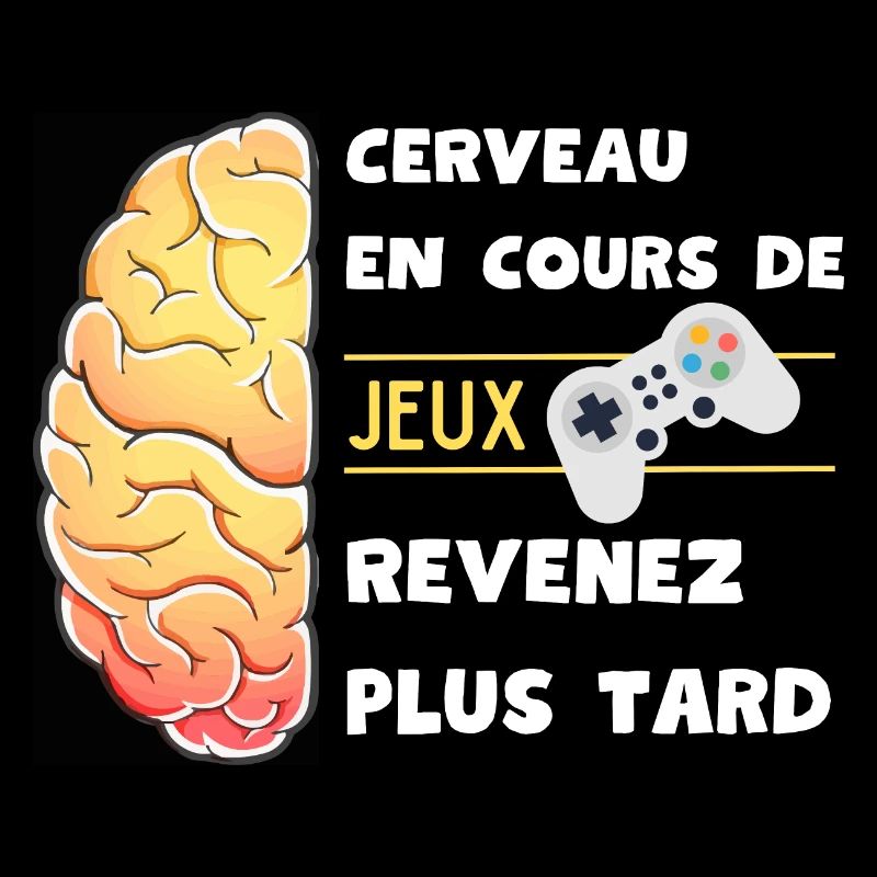 Cerveau en mode jeux. Idée gamers